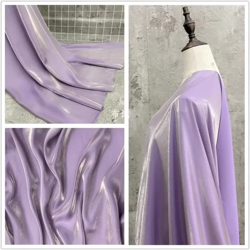 

Глазурованная атласная ткань, глянцевая золотая, серебряная, шелковая юбка, рубашка, оптовая продажа, ткань «сделай сам», аппель, швейная ткань, метры