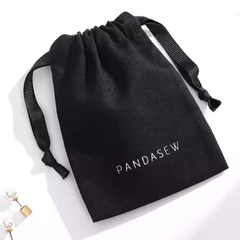 Black cotton gift bags high quality sew canvas dust sack 8x10cm 9x12cm 10x15cm 13x17cm jewelry makeup drawstring pouches