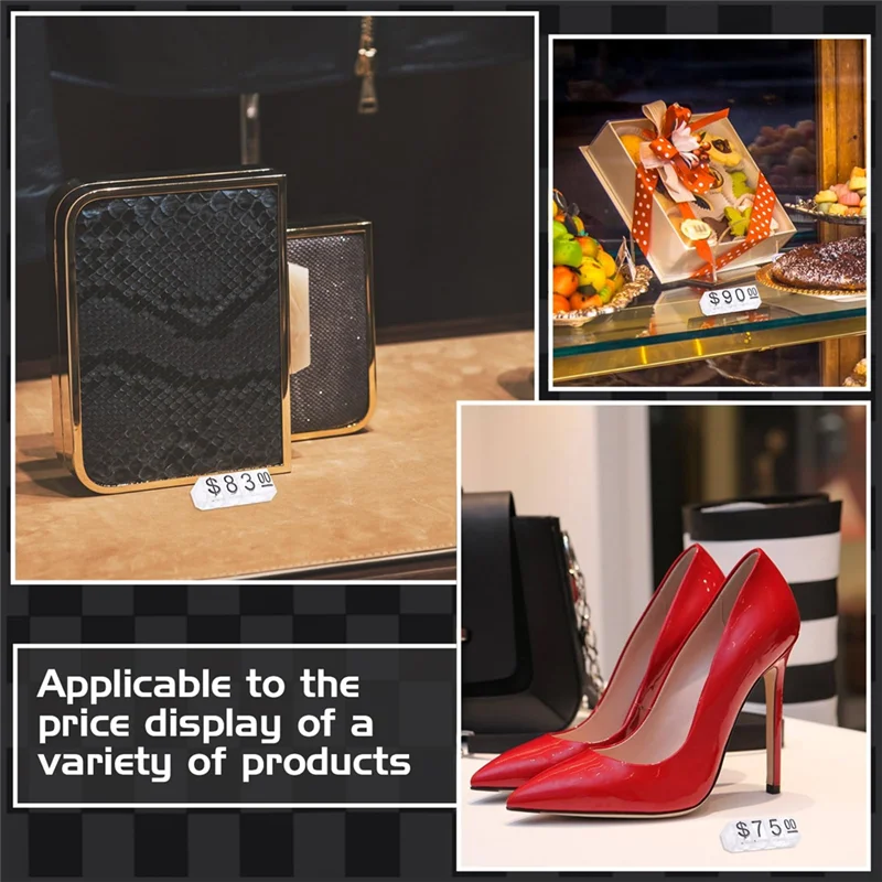 Number Letter Price Tag Cube Block 50 Sets Adjustable Display Dollar Stand Small Counter Kit