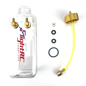 RC Transparent Plastic Bottle Fuel Tank 260/360/500/700/1000/1500 ml/cc CNC Aluminum Alloy for Gas and Nitro Model 12 Main Sales Nitro Water Bottle - №4