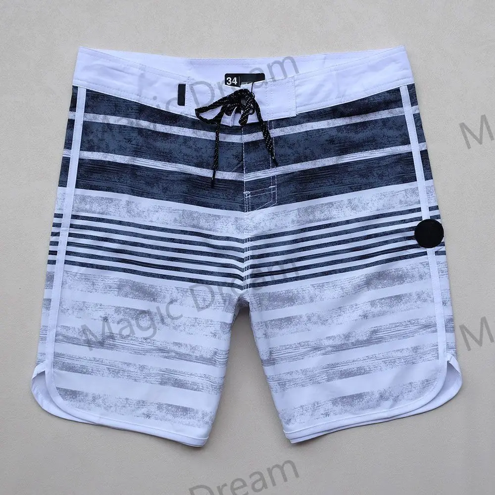 2024 Jul Men Summer New Waterproof Beach Shorts With Pocket Phantom Bermuda Board Shorts Swim Quick Dry Casual Diving  Swimwear