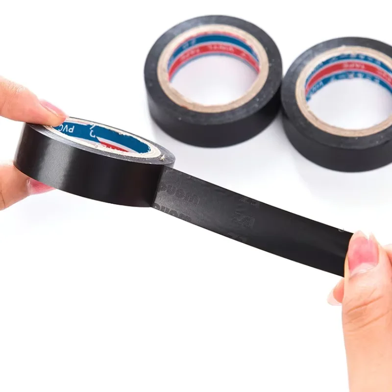 Elektrisch isolerende PVC-tapes Temperatuurbestendig Hitte Zwart Isolatietape Zelfklevende elektrische draadbeschermingstapes - afbeelding 2