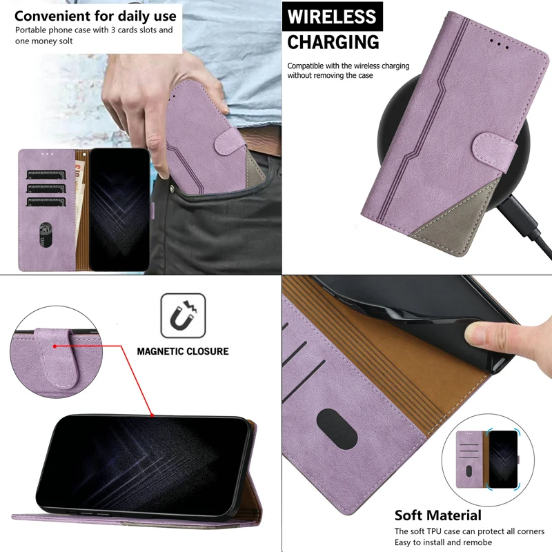 Custodia Flip in pelle di lusso per Xiaomi Redmi Note 14 Pro Plus 5G Custodia a portafoglio Supporto per carta Fonda Redmi Note 14 Pro 4G Custodia antiurto