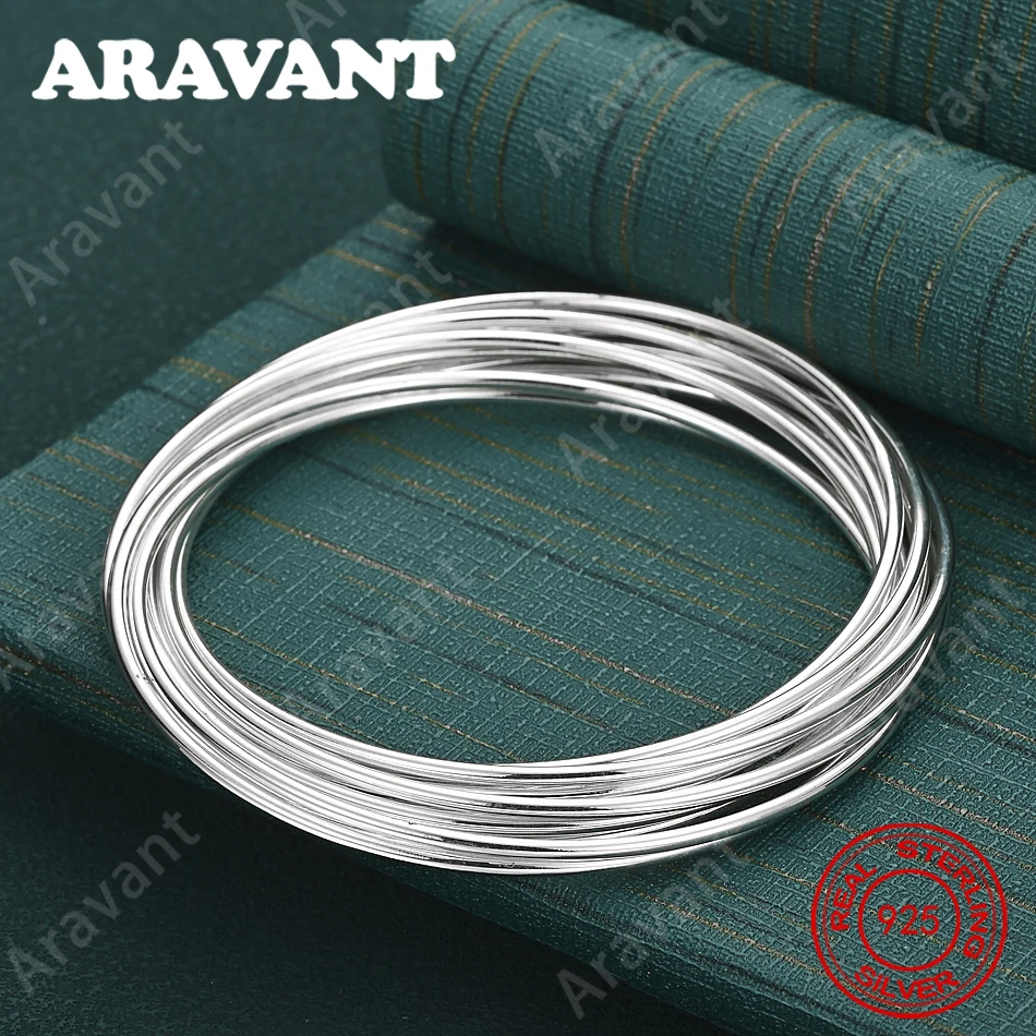 925 Sterling Silver Bracelet With Ten Smooth Circles - Exquisite And Cute Wedding Party Jewelry For Women