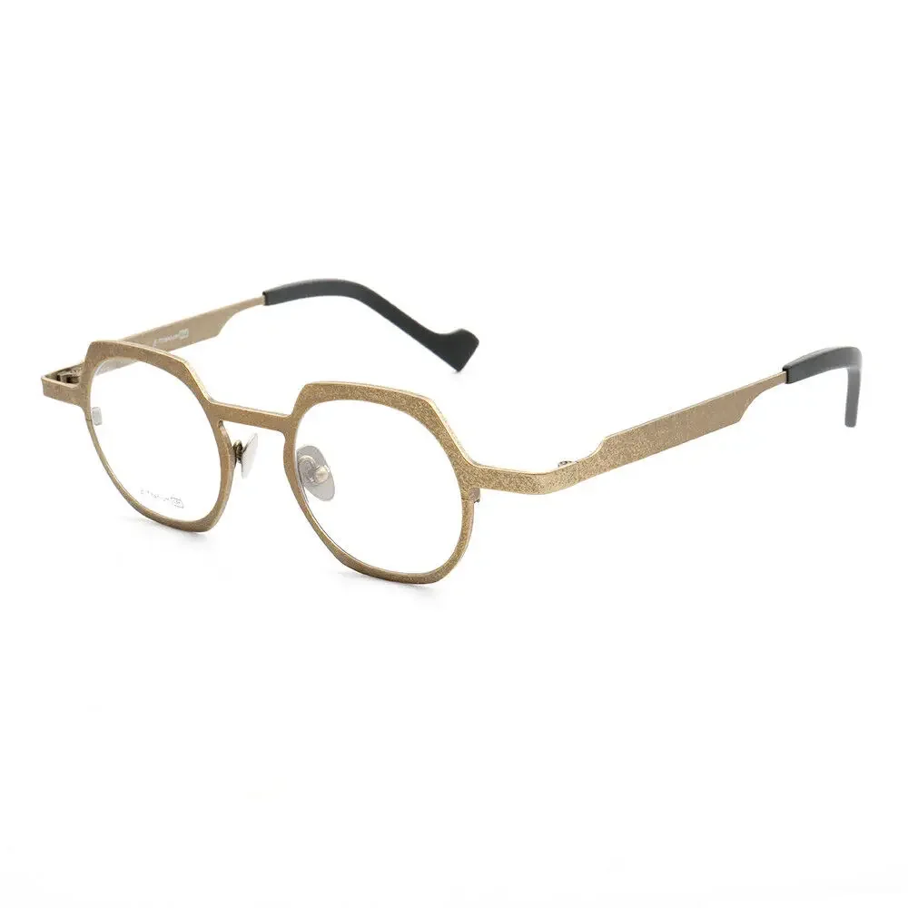 Retro Men Titanium Glasses Frames Round Women Metal Eyeglasses Optical Spectacles Green Fashion Square Eyewear Prescription Blue