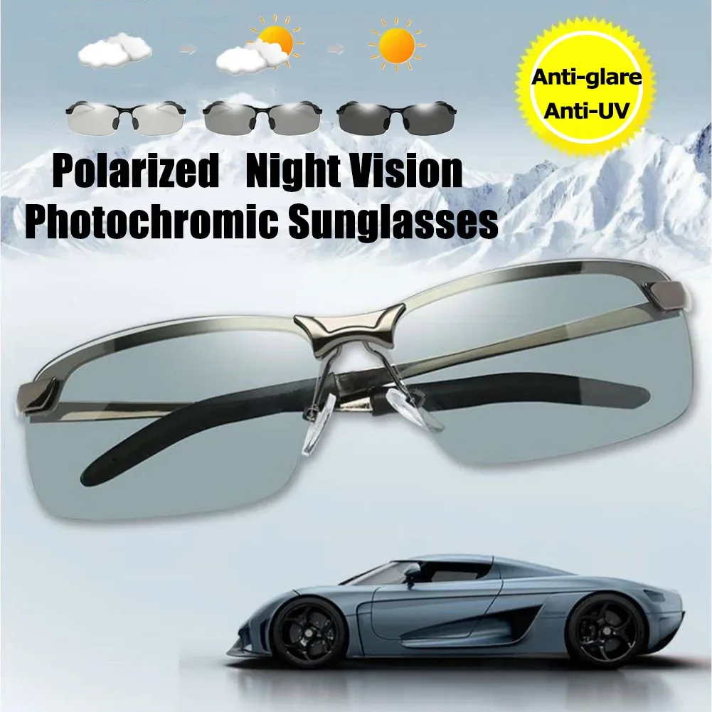 Universal Polarized Photochromic Sunglasses Driving Chameleon Glasses Day Night Vision Driver's Eyewear Change Color Sun Glasses