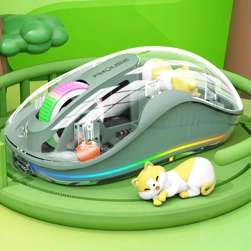 Mouse sem fio bluetooth triplo modo com boneca de gato magnético kawaii mouse recarregável design ergonômico mouse silencioso melhor presente