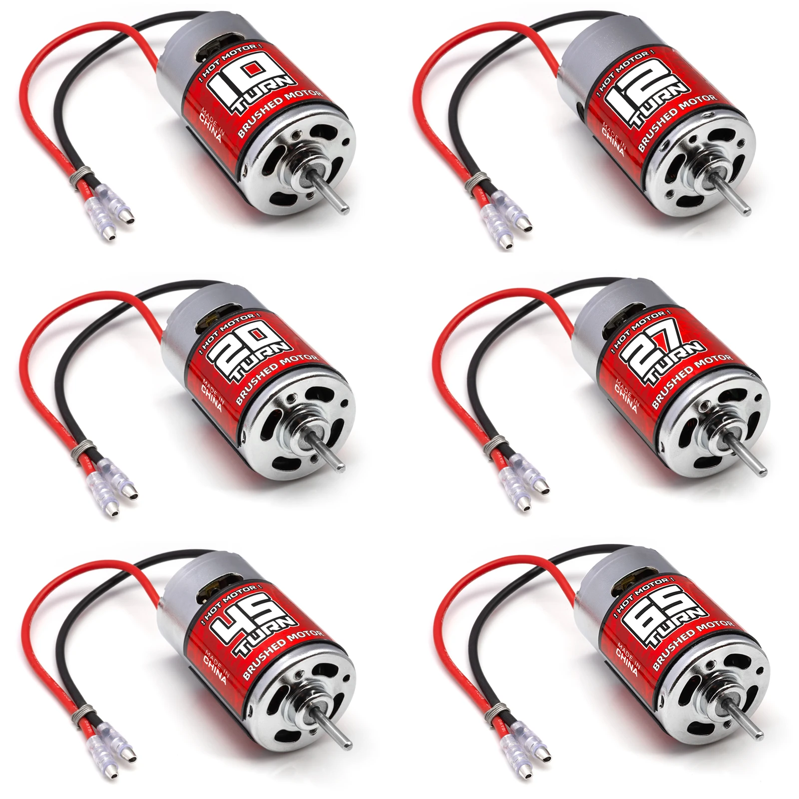 RCXAZ RC 550 Pro Brushed Motor 10T/12T/20T/27T/45T/65T with 60A/320A ESC for 1/10 Scale RC Off-Road Vehicle RC Parts