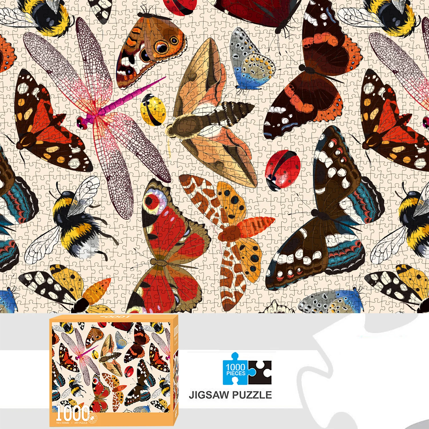 

1000 Pieces Jigsaw Puzzles Insect World Adults Jigsaw Puzzle 70cmX50cm(27.5inchX19.7inch) Large Puzzle Toys Gift
