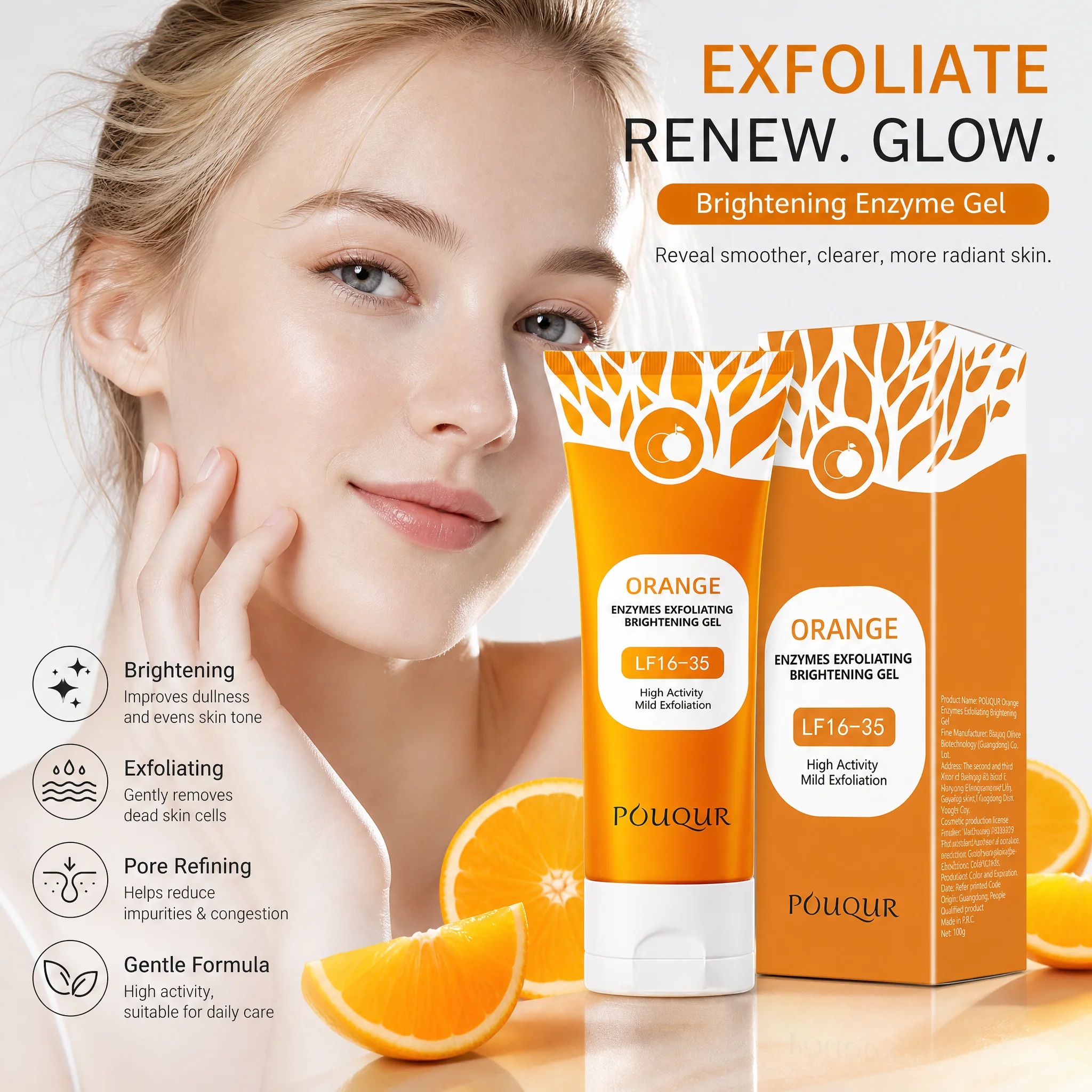 Aha Bha Exfoliant - Facial Exfoliating Scrub Gel 100g Mild