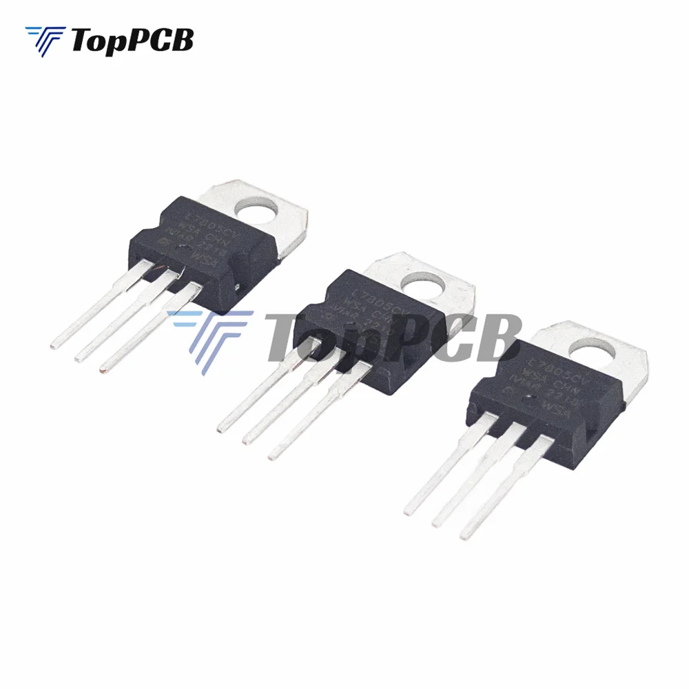 10pcs L7805CV L7805 L7805CV LM7805 transistor 5V 1.5A thick sheet IC Chip TO-220 three-terminal regulator