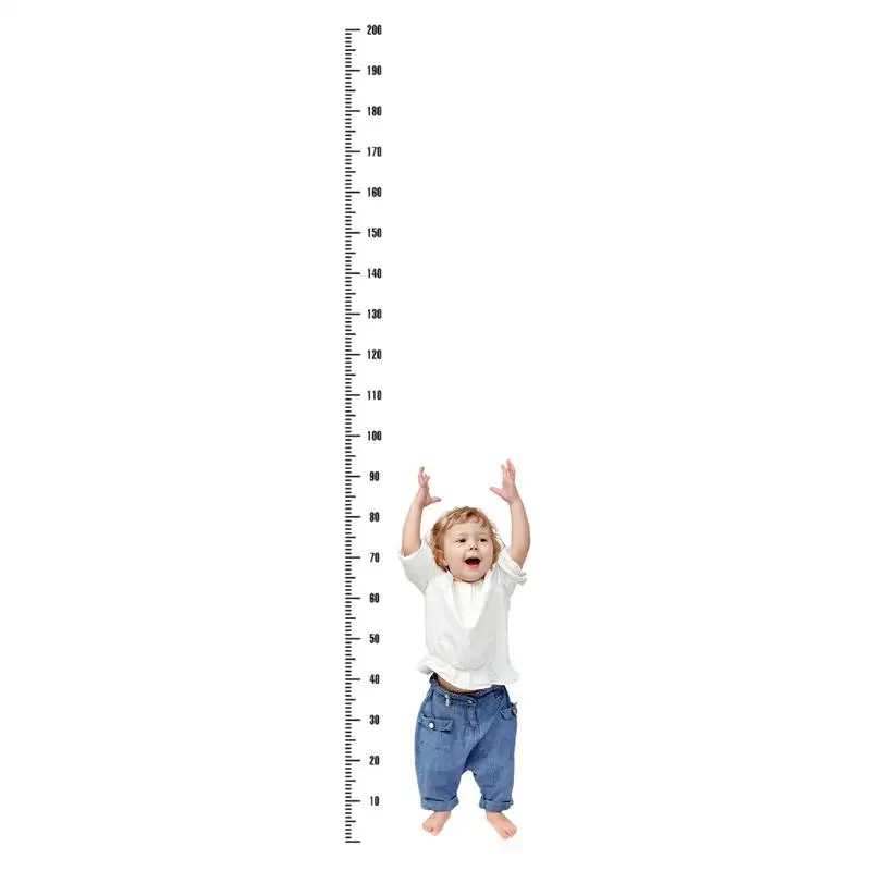 Height Wall Sticker Minimalist pure black height sticker  Wall Height Chart Ruler Decal Sticker Decal Sticker for Kindergartens