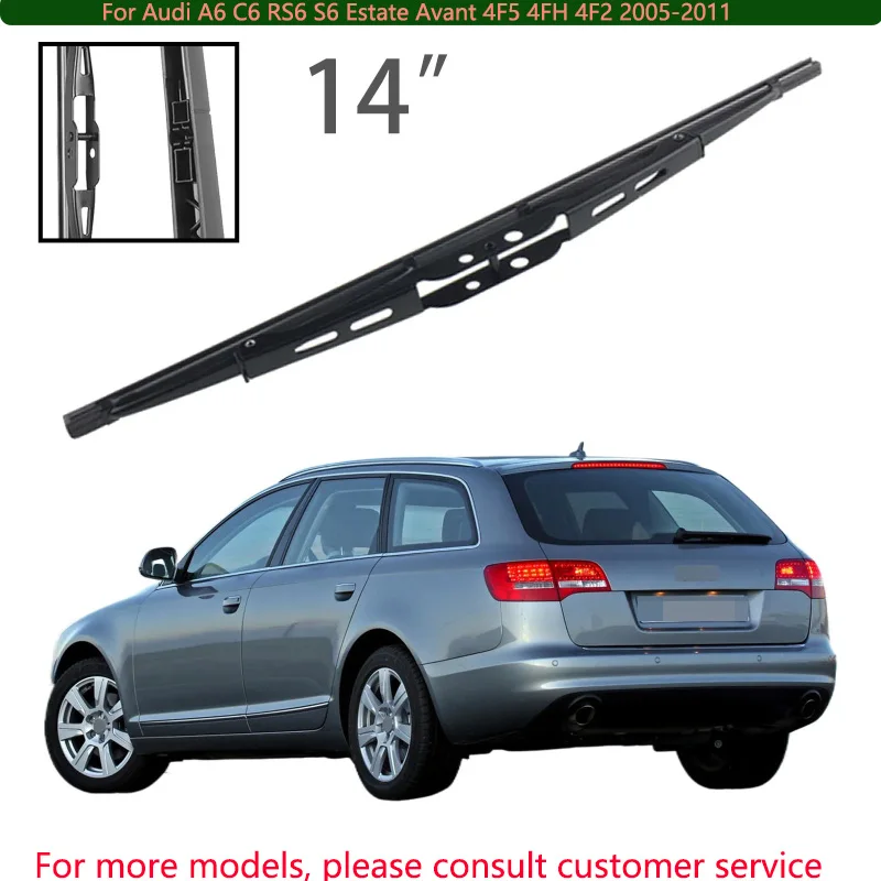 

Для Audi A6 C6 RS6 S6 Estate Avant 4F5 4FH 4F2 2005-2011 автомобильные аксессуары 14 "омыватель заднего лобового стекла, щетка стеклоочистителя