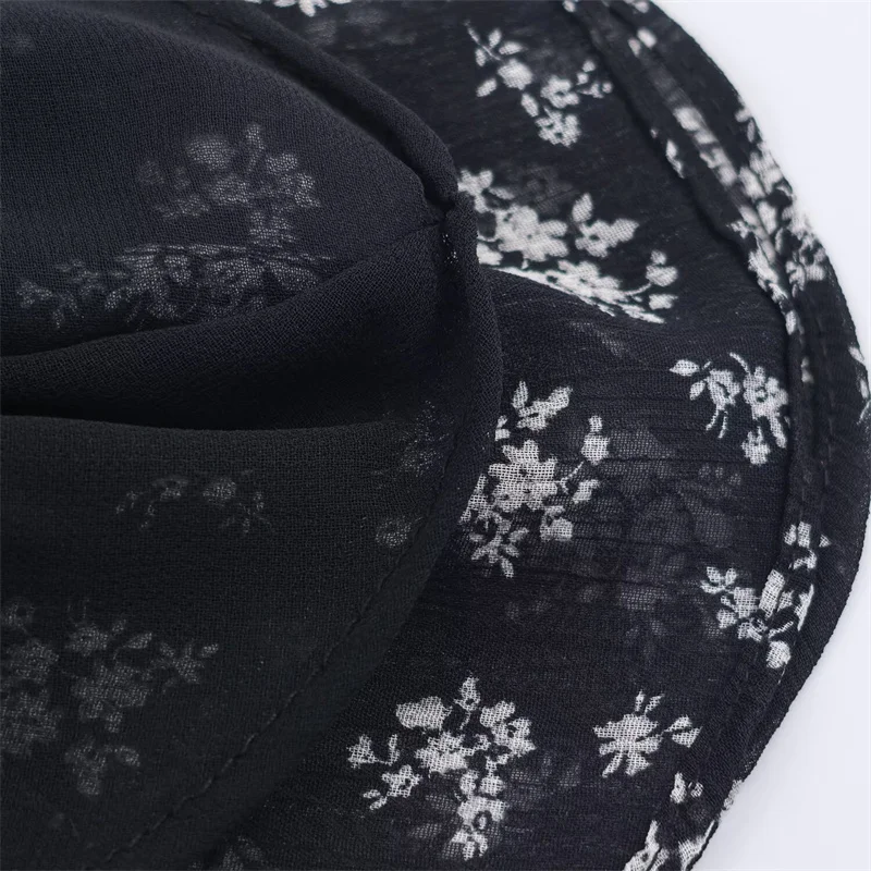 เดรสลายจุดแฟชั่นแขนยาวพิมพ์ลายซ้อนชั้นสำหรับผู้หญิง ฤดูหนาว 2025