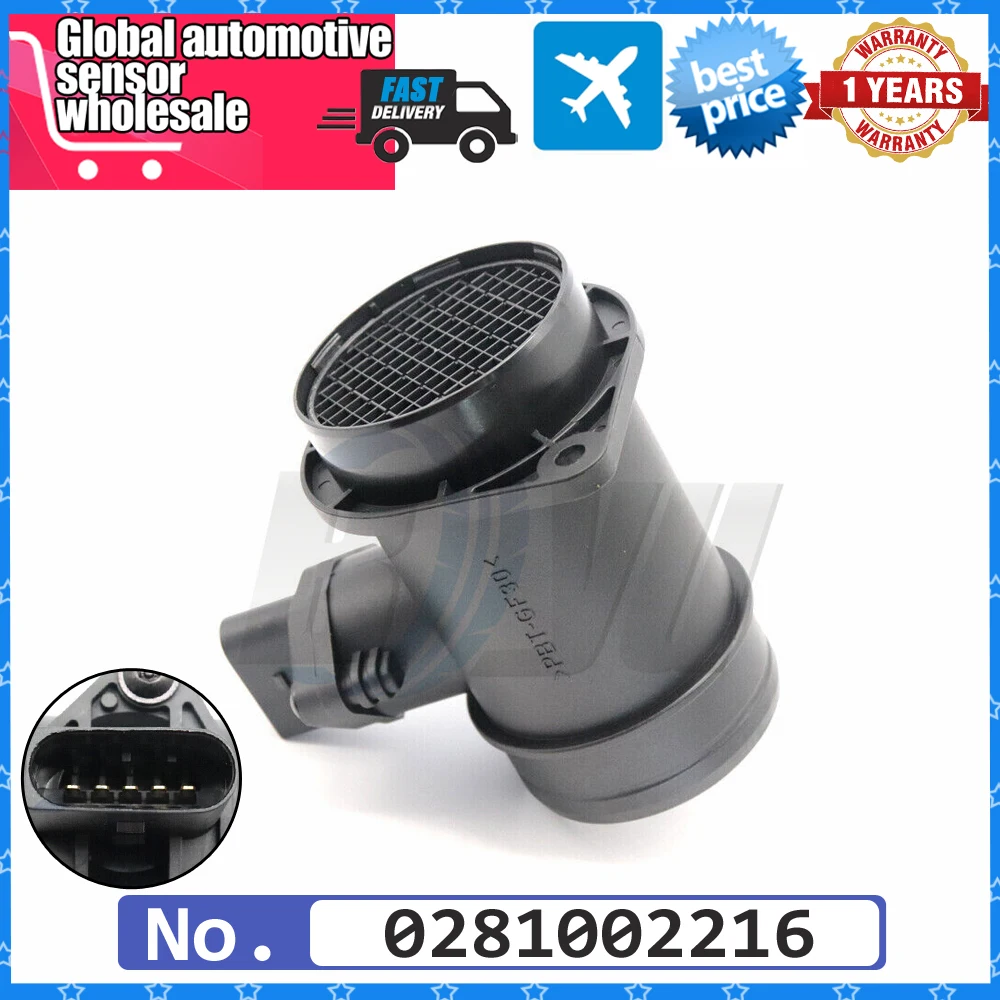 

MAF Mass Air Flow Meter Sensor 0281002216 For Audi A4 B5 A6 C5 1.9 TDI quattro Seat Cordoba Ibiza 1995-2005 0986284011