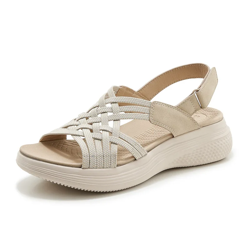 

2026 Summer New Arrival Women Sandals, MD Non-slip Sole Lightweight Casual Elastic Thick Sole Beach Shoes