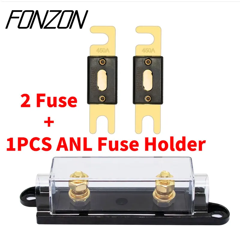 

1 Set ANL Fuse Holder Bolt-on Fuse Automotive Fuse Holders Fusible Link with fuse 30-500A Fuses AMP With Base