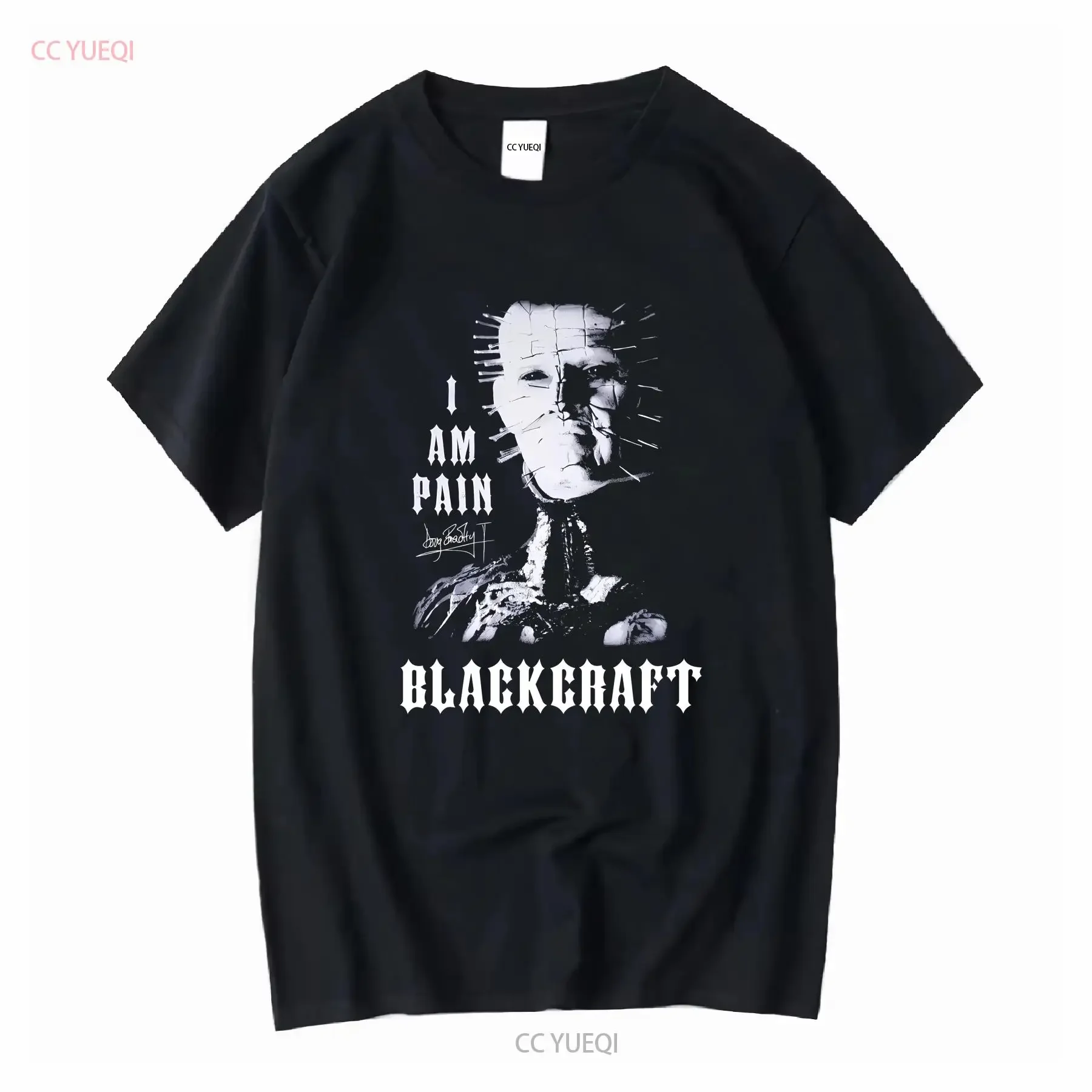 Blackcraft Cult Medium T shirt Hellraiser Pinhead I Am Pain Black Horror Gothic long or short sleeves vintage Washed Stretched