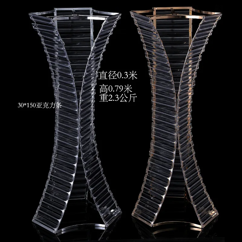 Multi-style crystal decorative ornament manufacturer new wedding table flower device candlestick wedding hall hotel table flower
