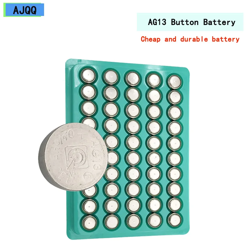 100/150/200PCS 1.5V AG13 G13 Lr44 Alkaline Button Battery LR1154 SR44 A76 357A 303 357 Lr 44 Coin Watch Calculator Toy Battery