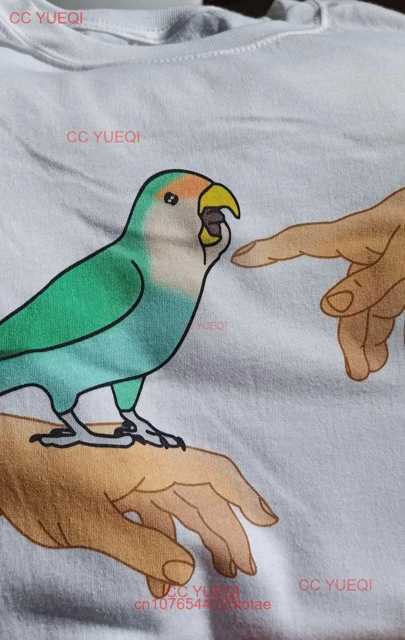 Футболка с изображением злого голландского голубого попугаев, владельца попугаев, влюбленных, птиц, заметок, одежда, одежда для создания птиц