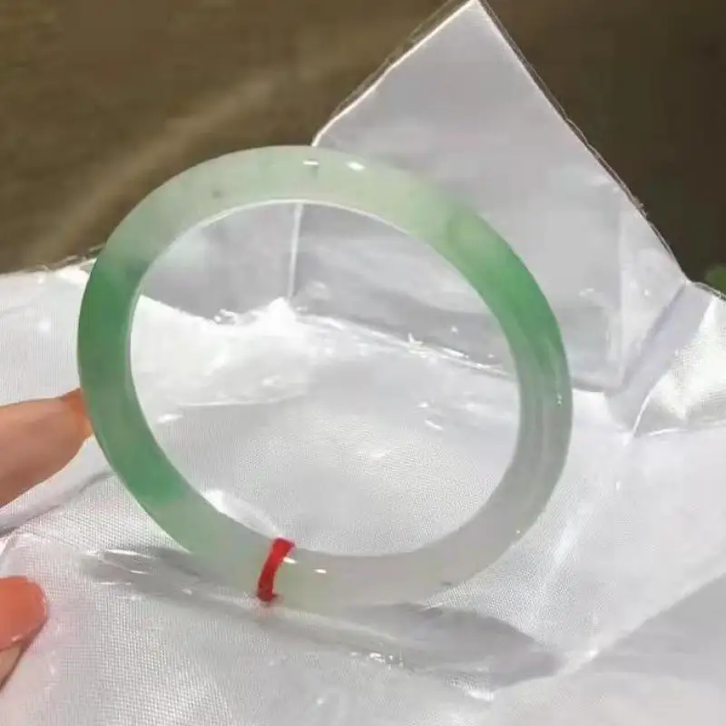 Jingle Fine Green Jade Bangle Bracelets Fine Jewelry Accessories Women Natural Myanmar Jadeite Thin Round Jades Stone Bangles