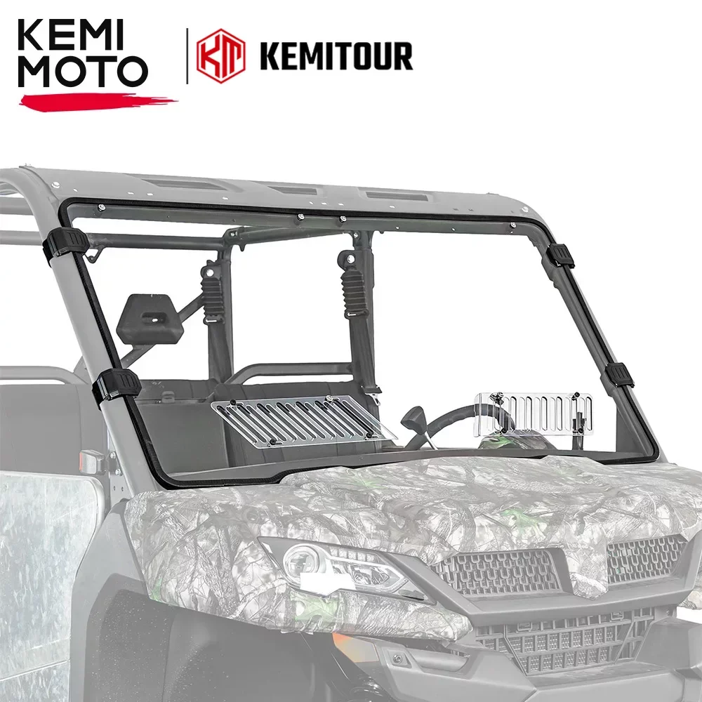 KEMIMOTO UTV 투명 전면 윈드 실드, 슬라이드 통풍 창 포함, CFMOTO UForce 1000 2019-2023, 1000 XL 2022-2023 호환 