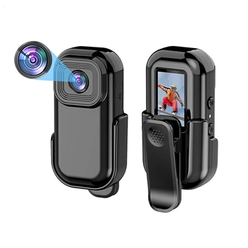 Screen Video Recording Camera with Back Clip 1080P Mini Wifi Camera Portable Body Camera Action Cam Sports DV