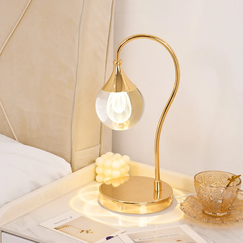 

Light Luxury Crystal LED Table Lamp Dimmable Creative Night Light for Bedroom Hotel Bedside Atmosphere Desk Lamps USB Connection