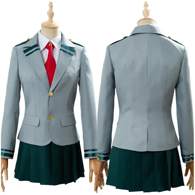 Boku no Hero Academy My Hero Academy Ochako Uraraka Cosplay Costume Asui Tsuyu Costume School Uniform Girl Dress