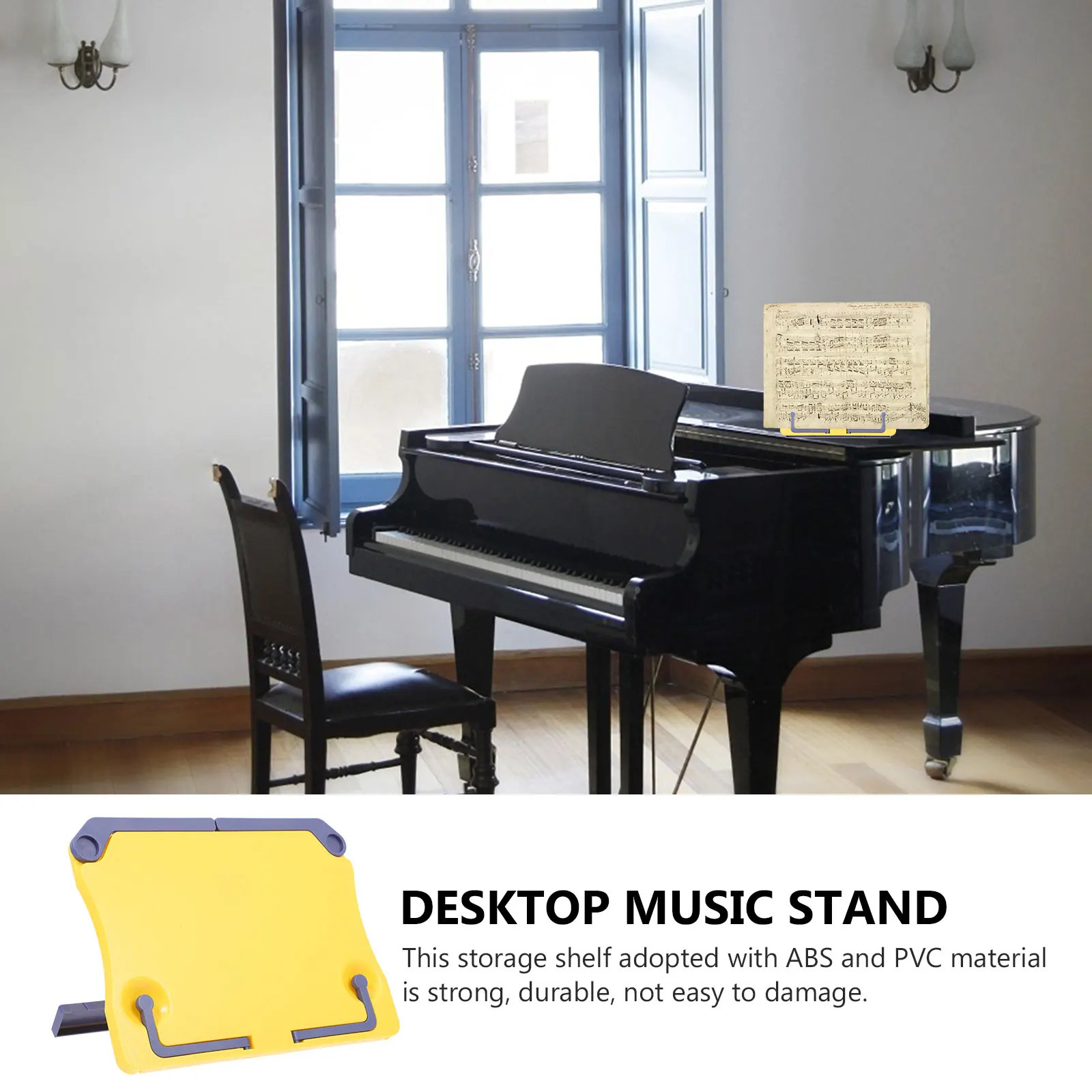 

Foldable Desktop Music Stand Premium ABS PVC Reading Bookshelf Compact Lightweight Portable for Office Desk Kitchen Use Student