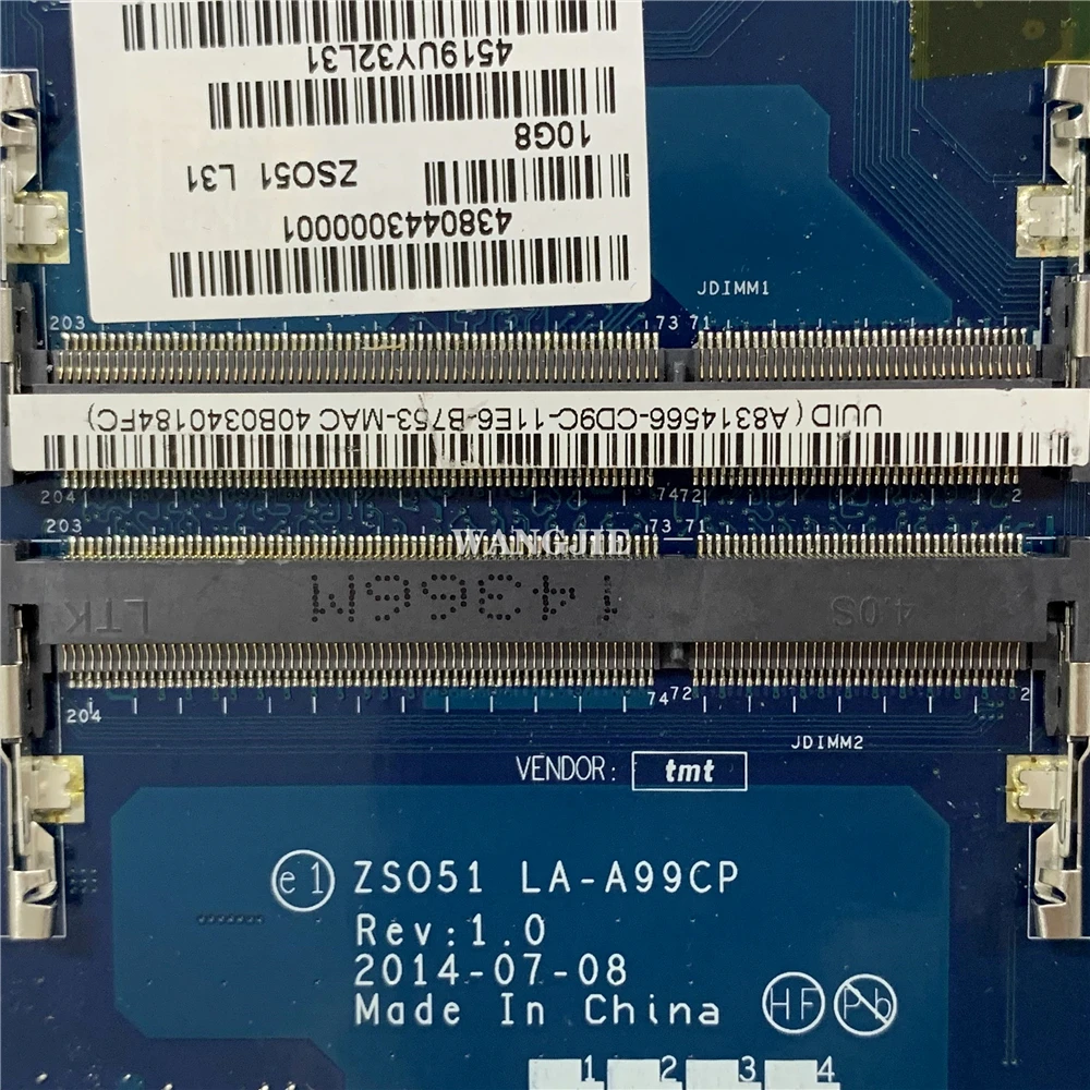 ZS051 LA-A99CP Płyta główna do laptopa HP 15-G 255 G3 15-G249CA 782948 -001 782948 -601 782948 -501 z A8-6410 DDR3