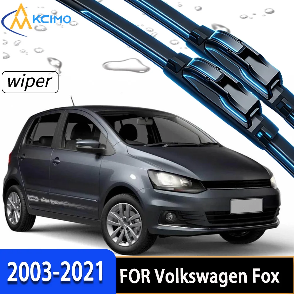 

2Pcs Front Windshield Wiper Blades For Volkswagen Fox 2003-2021, High-Density Rubber Stable Wiping Direct Replacement