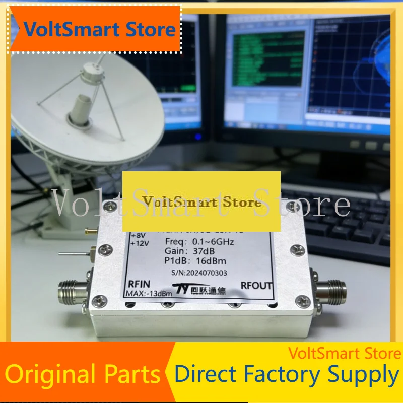 VoltS100MHz-6GHz RF Low Noise Amplifier LNA Low Noise Amplifier, Gain 37dB Signal Amplifier