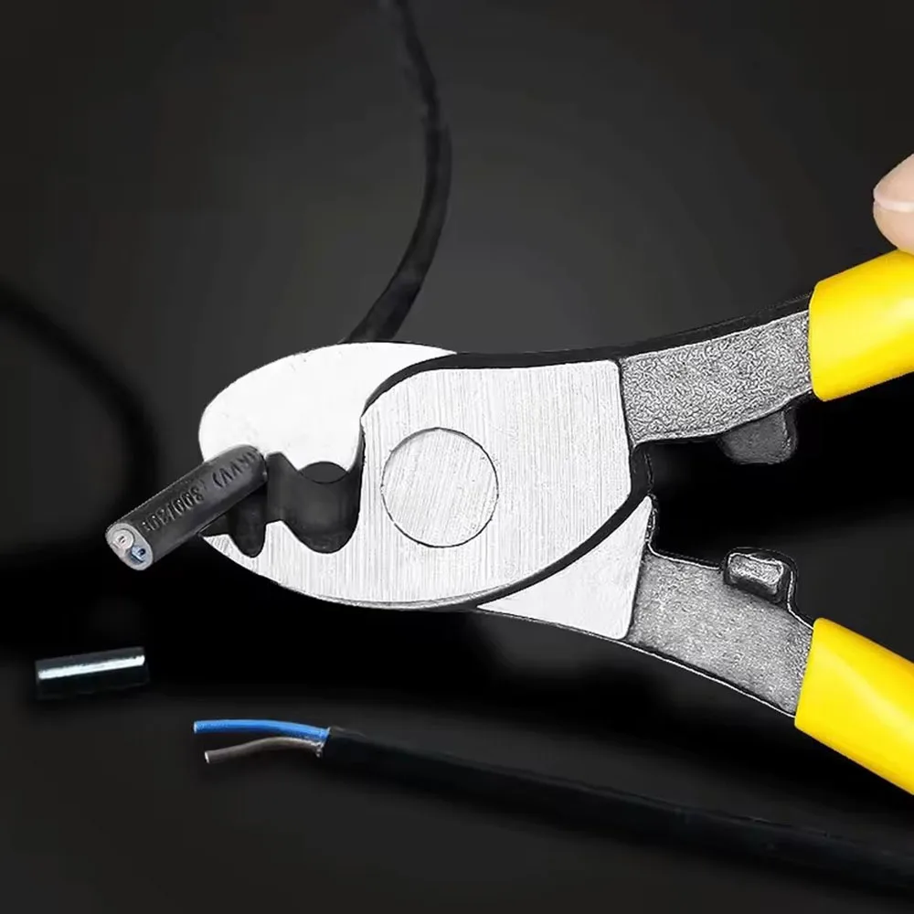 6 Inch Manual Electrician Cable Cutter Tool, Multifunctional Anti Slip Electrician Pliers, Labor-Saving Wire Stripping Pliers