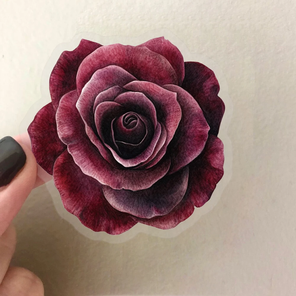 50pcs Black and Red Cartoon Mask Ball Series Stickers Waterproof Gothic American Rose Decoration DIY Water Cup Phone Stickers