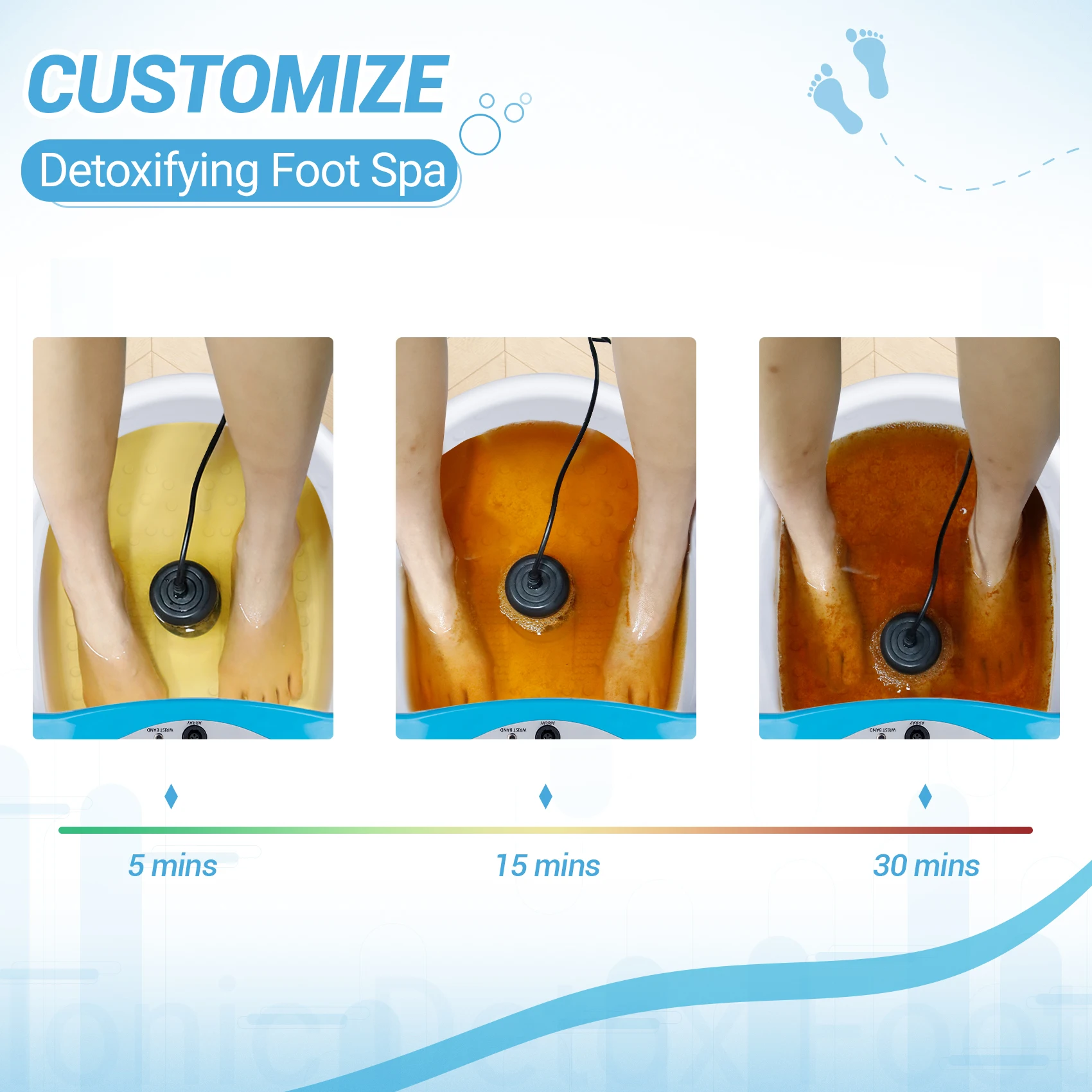 人気のスパデトックスイオンフットバスマシン、デトックスフットスパマシン、世界中の人々のためのフットデトックス