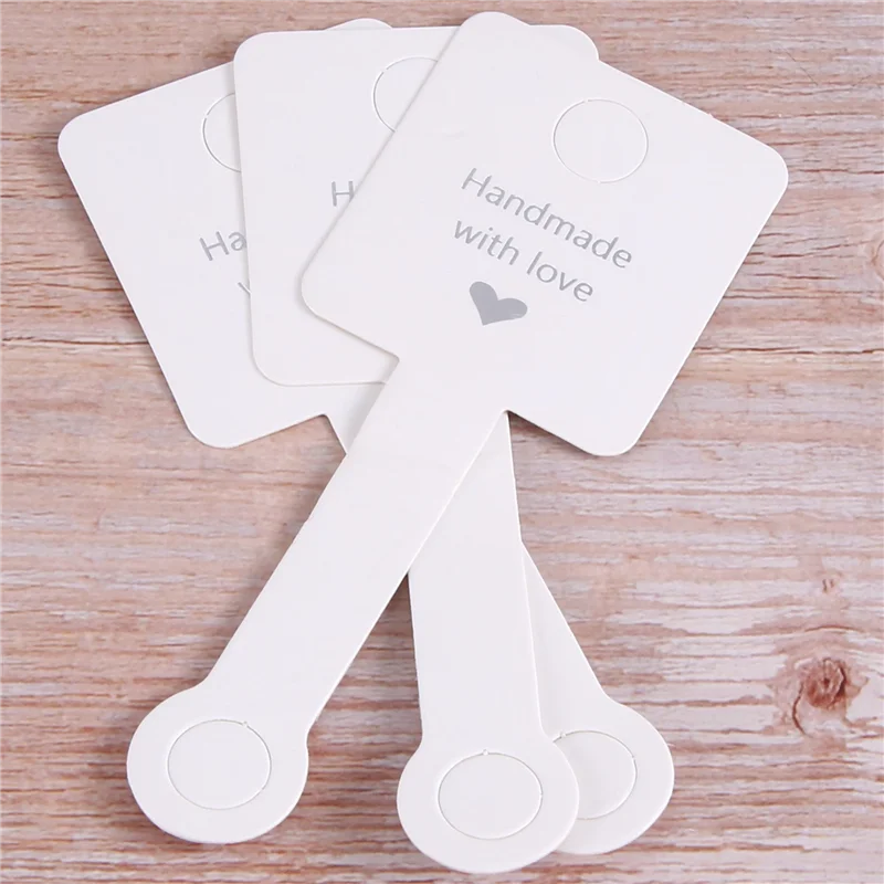 500 PCS Handmade With Love Mini Gift Paper Tags Gift Labels White Kindness For Gift Wrap, Wedding