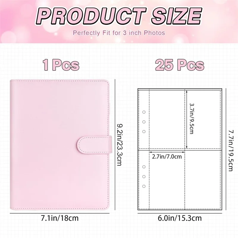 Candy Color A5 PU PVC Binder Photocards Cover Cute Kpop Loose-leaf Collect Book Photo Cards Album Storage Book Stationery view 3