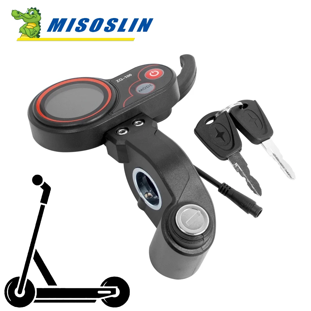 Electric Scooter ZQ-100 Mileage Meter 6 Pin Dashboard Throttle For LED Display Instrument With Key Speed Adjustable Accessories