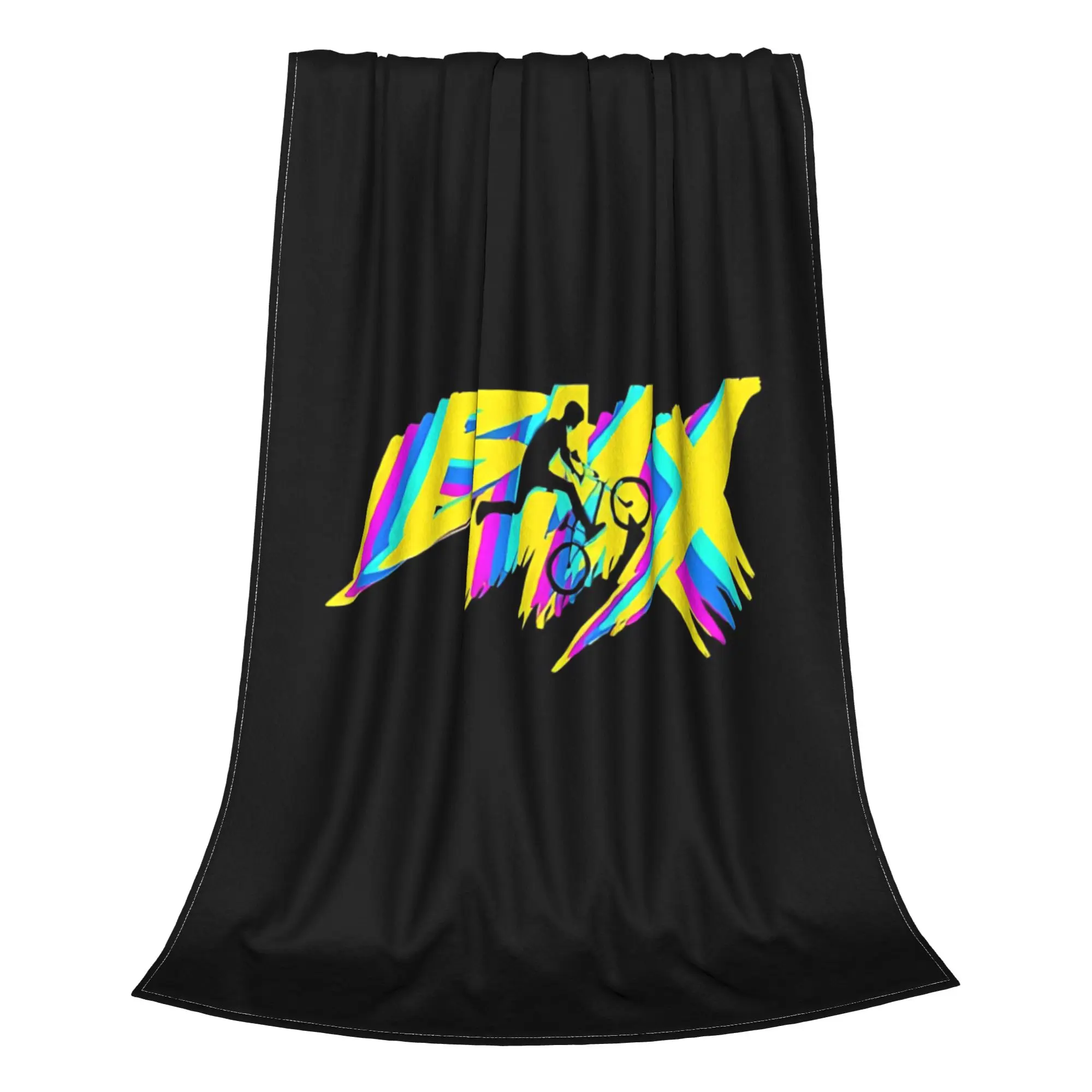 1PC Home Cute Room Decor Motocross Vibe Blanket Throw Blanket BMX Racing Novelty Warm Blanket All Season