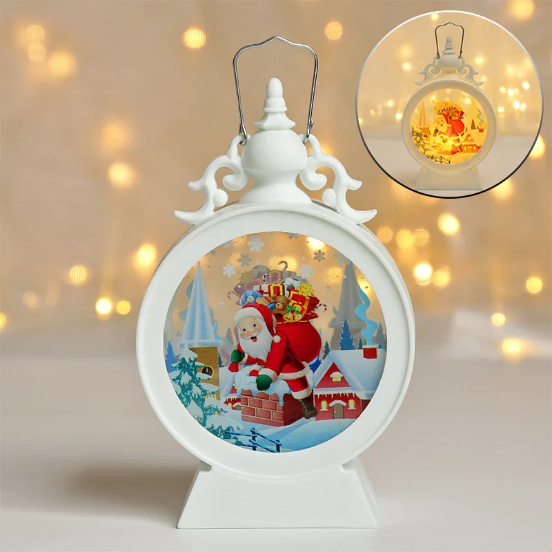 クリスマスラウンドナイトウィンドライト、デスクトップ電子ローソク足、休日の窓の装飾、装飾品、クリスマスパーティー用品