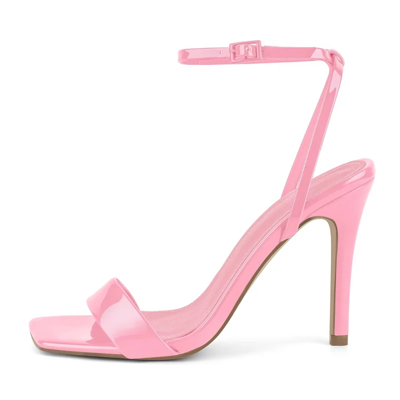 Sexy High Heels Summer Shoes for Women Sandals Luxury Ankle Strap Red White Gold Pink Silver Dance Party Footwear Shoes Lady view 6