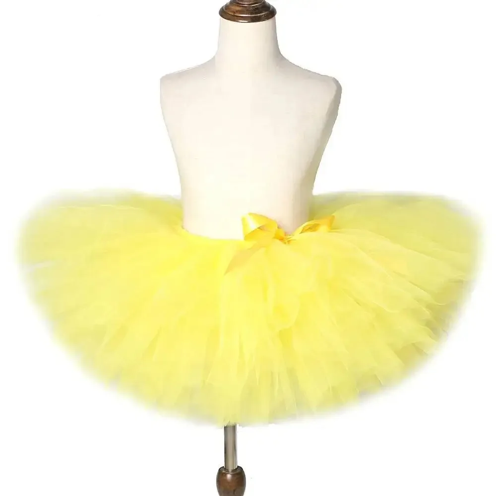Kid Yellow Elegant Sunflower Ballet Skirt With Floral Headband Wand Fairy Wing Outfit Holiday Theme Party Daily Casual PhotoWear