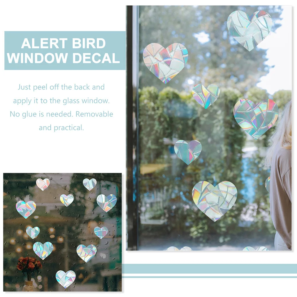 

10Pcs Anti-Collision Window Clings Static Glass Decals Removable Bird Strike Prevention Stickers for Window Door Decoration