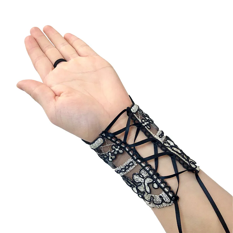Women's Wedding Fingerless Gloves Lace High Quality Wedding Gloves Mittens Accessory Girl Party Sexy Drawstring Gloves Guante image 6