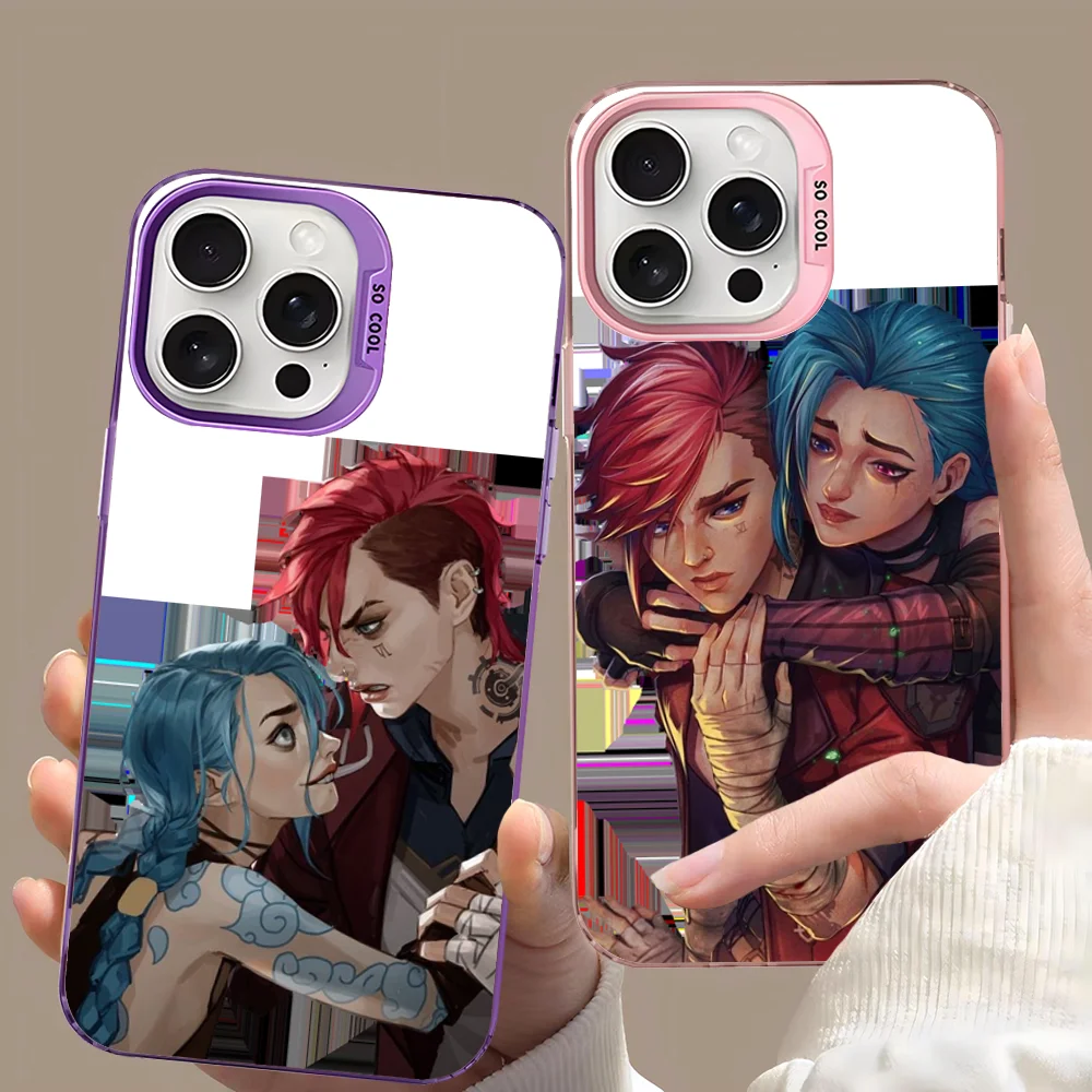 Arcane Jinx Anime Phone Case For IPhone 16 15 14 13 12 11 Pro Max X XR XSMAX 8 7 Plus Matte Shockproof Back Cover