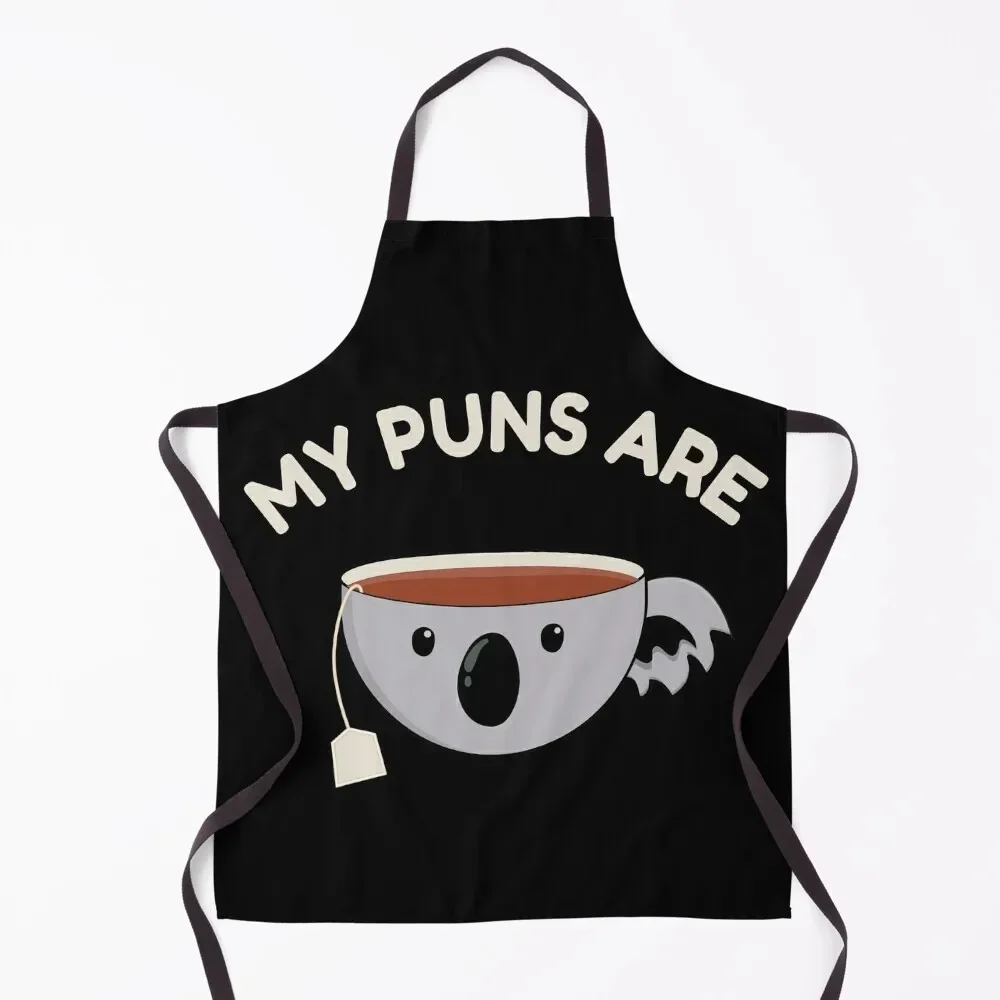 my puns are koala tea Apron Custom household woman Kitchen And Household Goods Apron