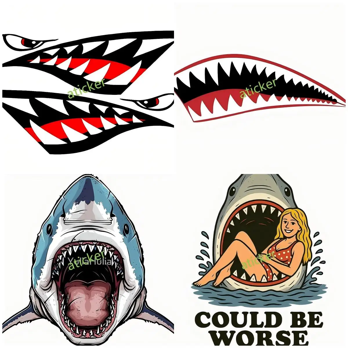 

Наклейки на автомобиль с изображением акулы, наклейка на заднее лобовое стекло, окно багажника для бездорожья, украшение багажника автомобиля