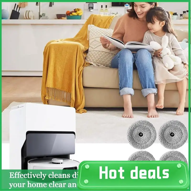 A18Z-Mop Pads For Roborock S8 Max/S8 Maxv Ultra Robot Vacuum Cleaner Accessories Replacements Parts Rag Small Mopping Cloths